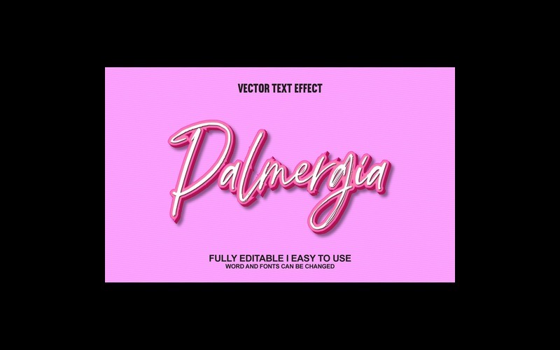 Palmergia plně upravitelný vektorový 3D textový efekt