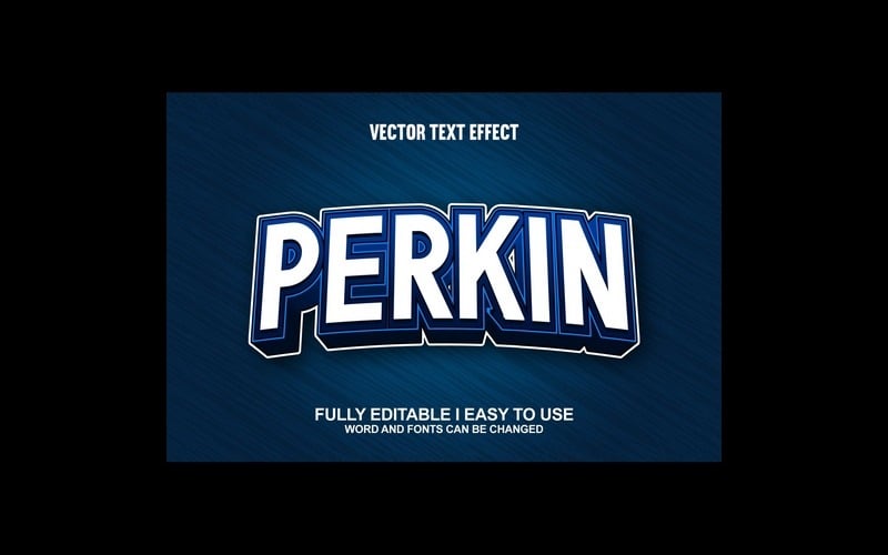 Perkin volledig bewerkbaar vector 3D-texteffect