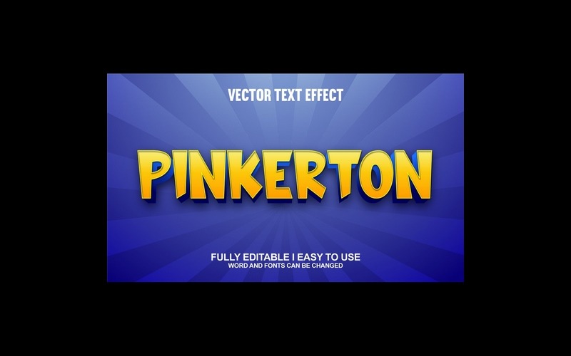 Pinkerton volledig bewerkbaar vector 3D-texteffect