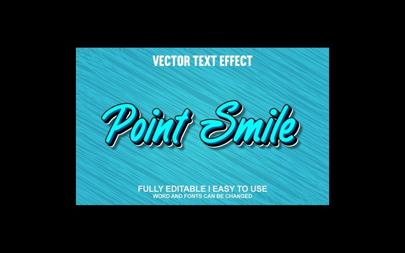 Point Smile Vollständig editierbarer Vektor-3D-Texteffekt