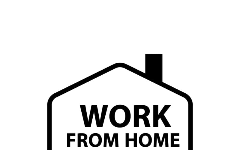 Travail à domicile, texte illustré sur un écran d'ordinateur.