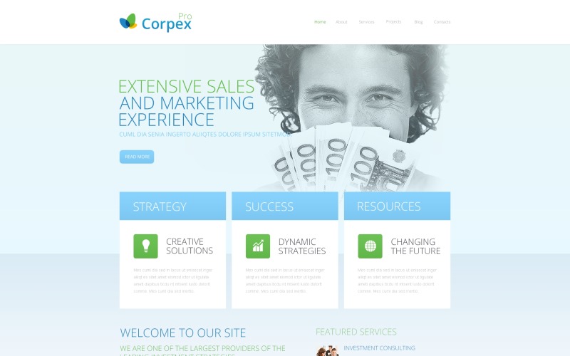 оптимистичное маркетинговое агентство drupal template