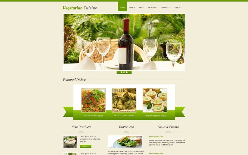 вегетарианский ресторан moto cms html шаблон