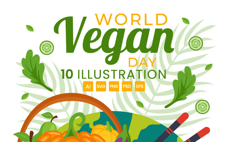 10 Ilustração do Dia Mundial Vegano