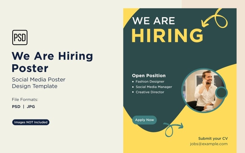 We are Hiring Poster Design Template 54