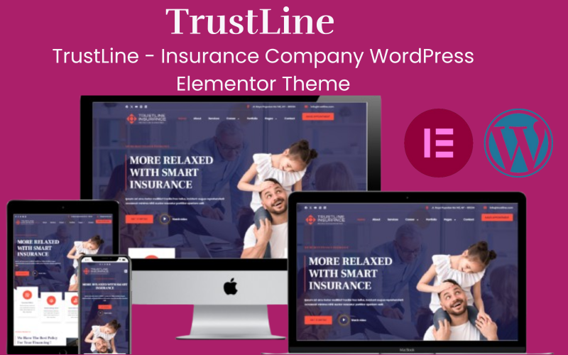 TrustLine - Pojišťovna WordPress Téma Elementor