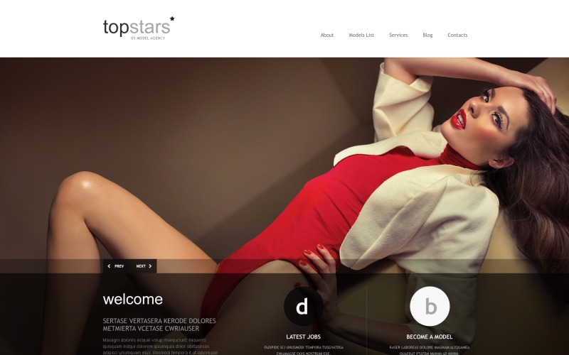 Thème WordPress Topstars Model Agency