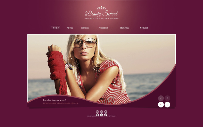 Website sjabloon voor schoonheidssalon