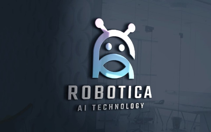 Professionelles Logo „Robotica Letter R“