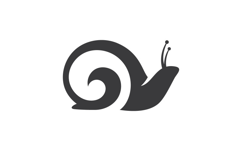 Logo vectoriel d'escargots sur fond blanc 13