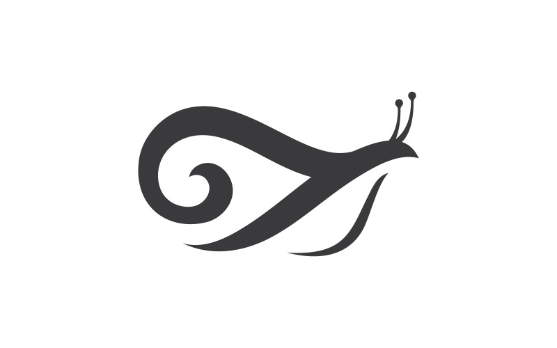 Logo vettoriale delle lumache su sfondo bianco 11