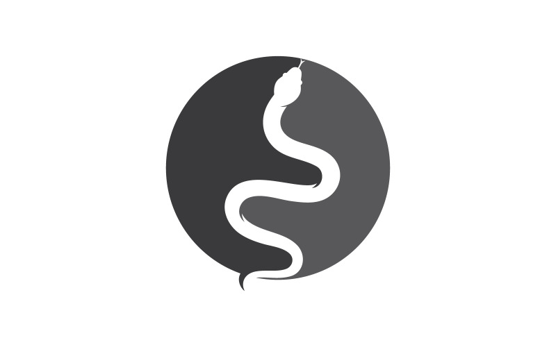 Modèle vectoriel d'icône de logo de serpent V8