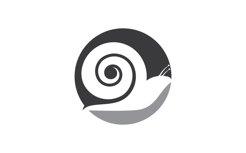 Slakken logo vector op witte achtergrond 7