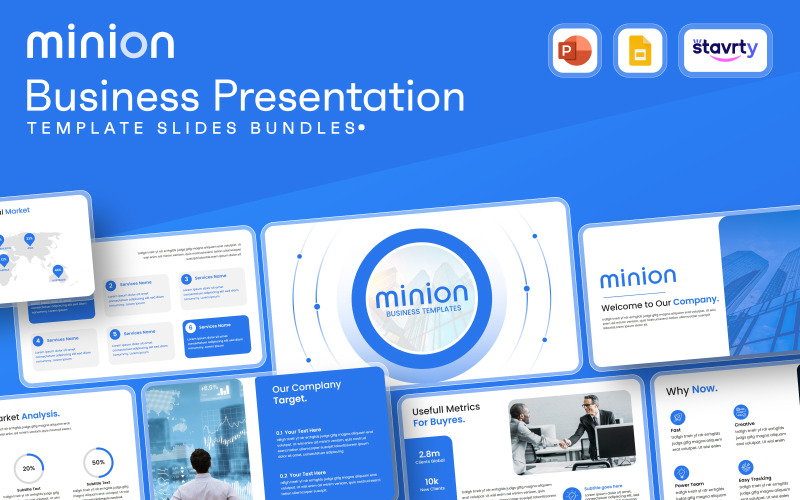 Business Pack PowerPoint-sjablonen, PowerPoint-pitchdeckpresentaties