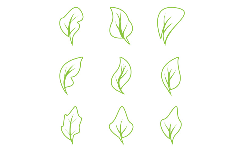 Groene eco blad element logo icoon vector sjabloon