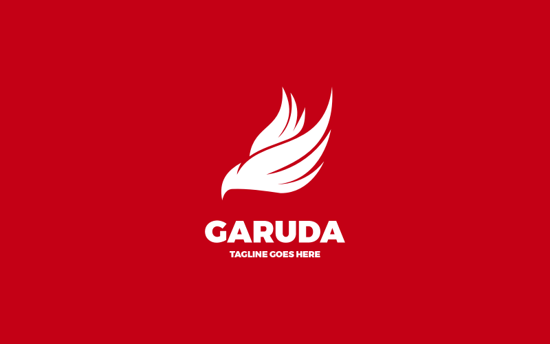 Logo jednoduchého maskota Garuda