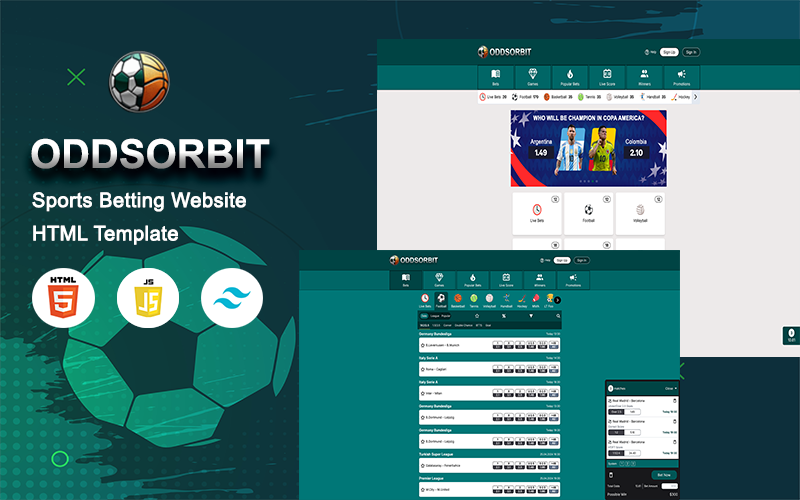 OddsOrbit Sports Betting Website HTML Template