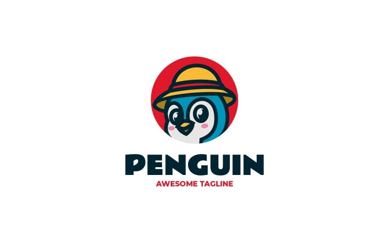 Pinguïn Mascotte Cartoon Logo 12