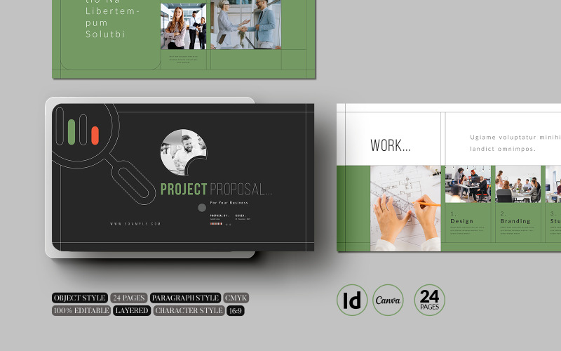 Vorlage für Projektvorschlag (Canva – InDesign)