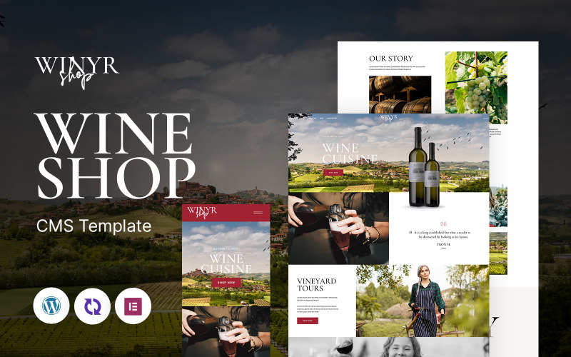 Winyr - Thème WordPress polyvalent et réactif pour magasin de vin