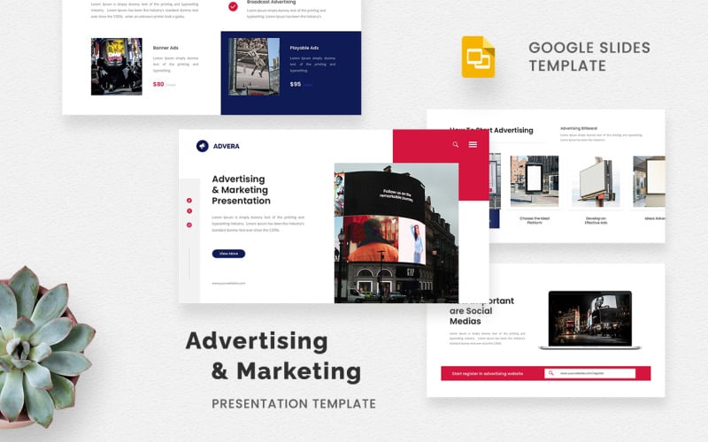 Advera - Plantilla de diapositivas de Google sobre publicidad y marketing