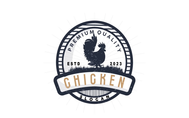 Chicken Logo Roast Chicken Restaurant Farm V6
