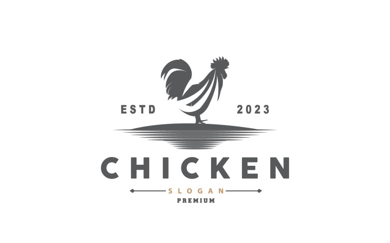 Hähnchen Logo Brathähnchen Restaurant Bauernhof V16