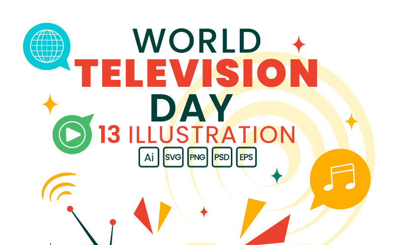 13 World Television Day Illustration