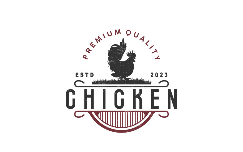 Kuře Logo Pečené kuře Restaurant Farm V9