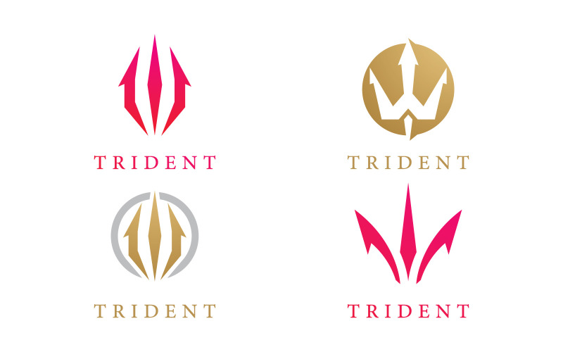 Icona vettoriale modello logo tridente 13