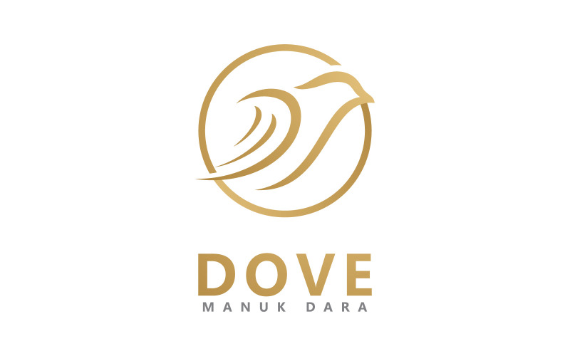 Modèle de logo d'oiseau colombe illustration vectorielle V9