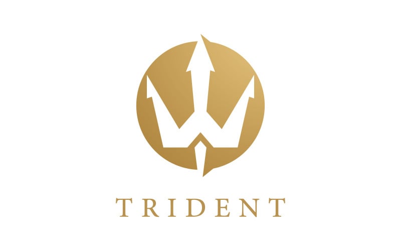 Szablon logo trójzębu ikona wektorowa 8