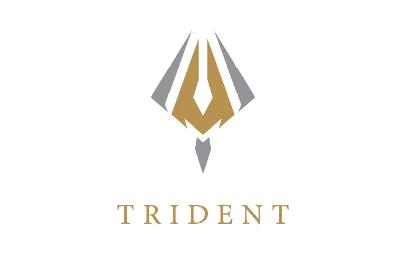 Trident Logo Şablonu vektör simgesi 0