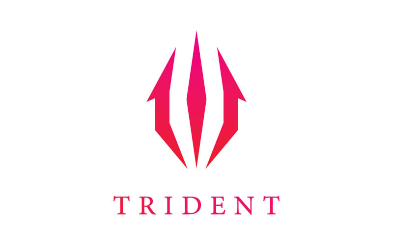 Trident-Logo-Vorlage, Vektorsymbol 1