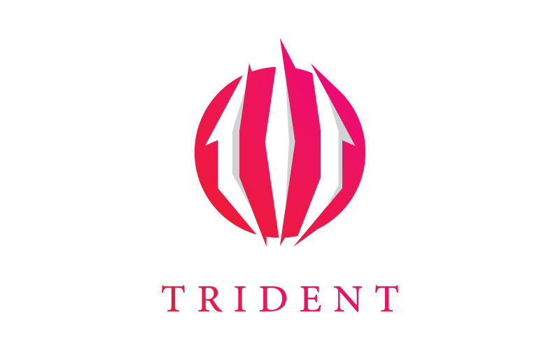 Trident logotyp mall vektor ikon 2