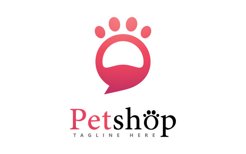 Векторная иллюстрация дизайна логотипа Paw для логотипа зоомагазина 6