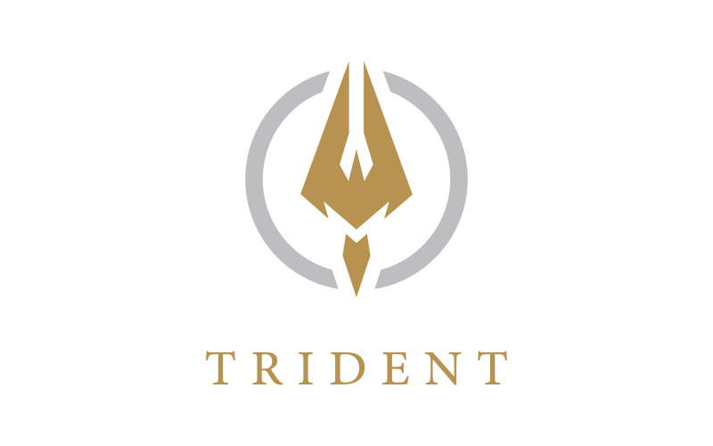 Vektorové ikony šablony loga Trident 12