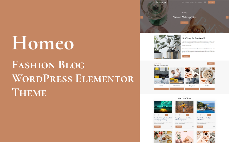 Homeo-时尚博客 WordPress Elementor 主题