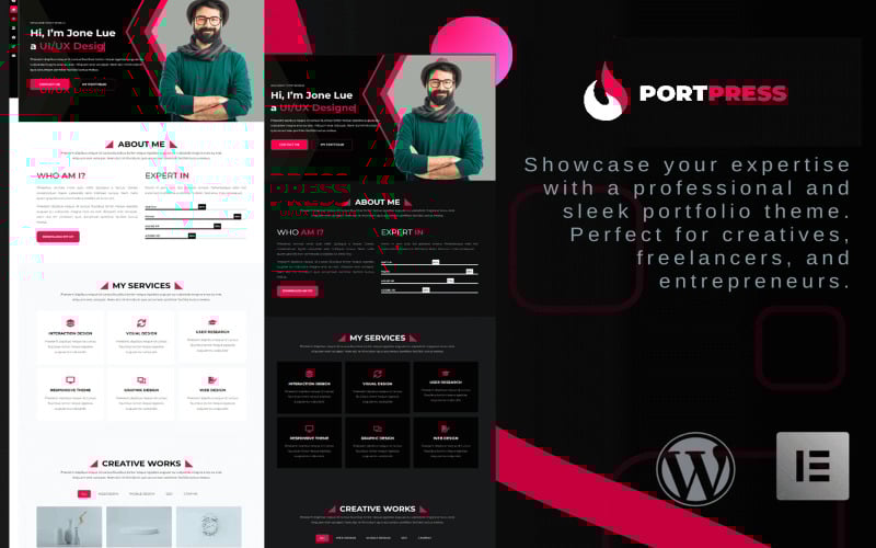 PortPress – Thème de portfolio WordPress pour les professionnels créatifs