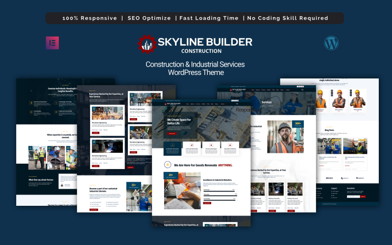 Skyline - İnşaat ve Endüstriyel Hizmetler WordPress Teması