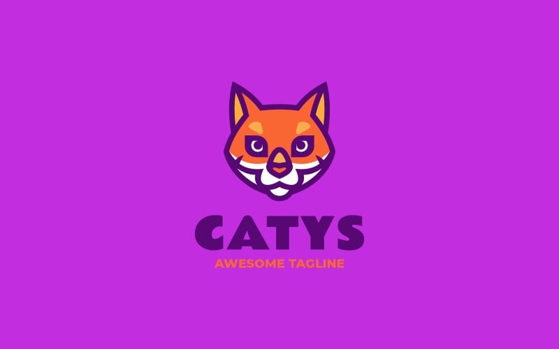 Catys eenvoudige mascotte-logo-sjablonen