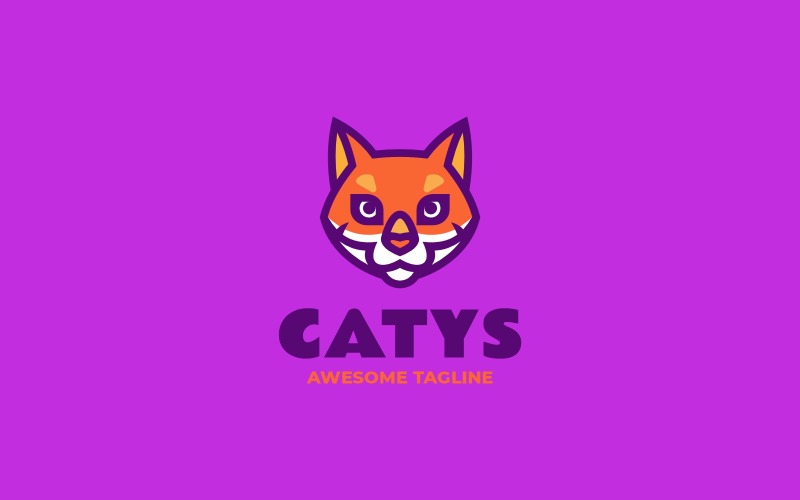 Proste szablony logo maskotki Catys