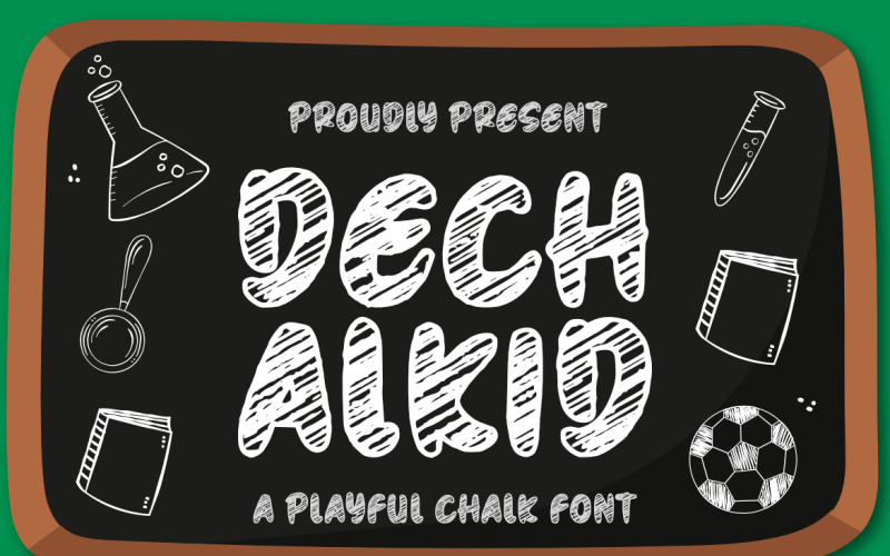 Dechalkid un font gessoso giocoso