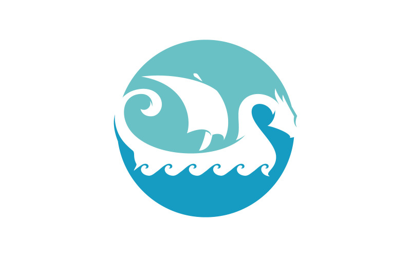 Dragon vektor ikon illustration design logotyp mall15