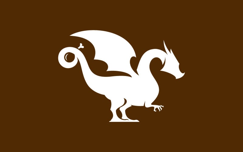 Dragon vektor ikon illustration design logotyp mall6