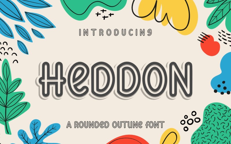 Heddon písmo se zaobleným obrysem
