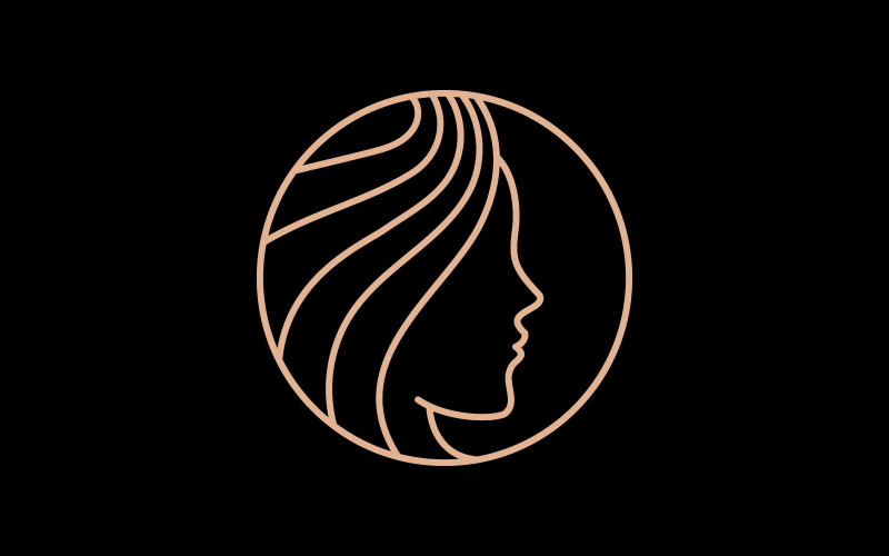 Logo-ontwerp voor kapsalon voor vrouwen, luxe Vector V1