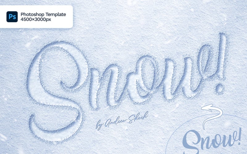 Schneeeffekt Photoshop-Vorlage