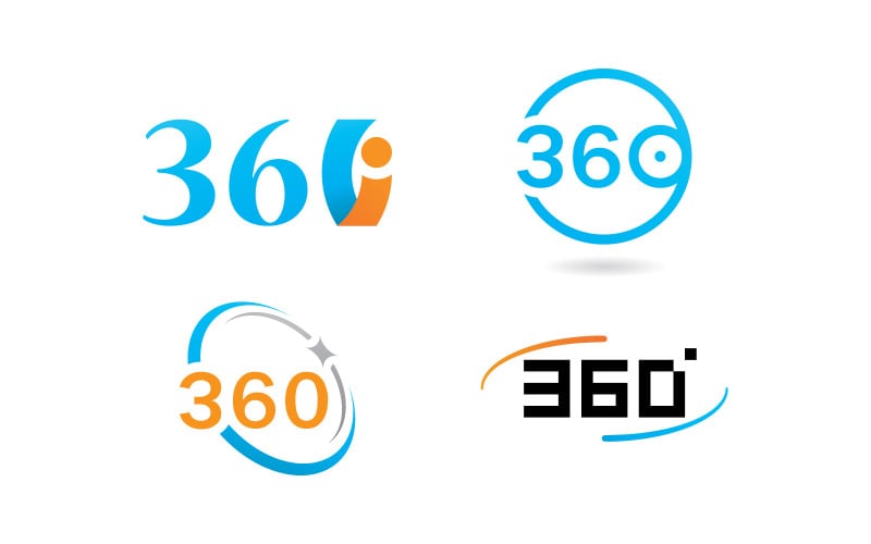 360 graders vektorikoner designmall 11