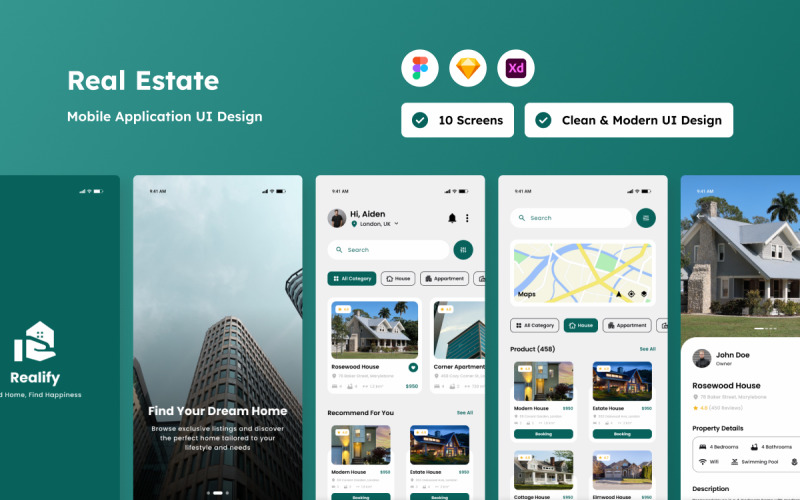 Realify – mobilní aplikace Real Estate